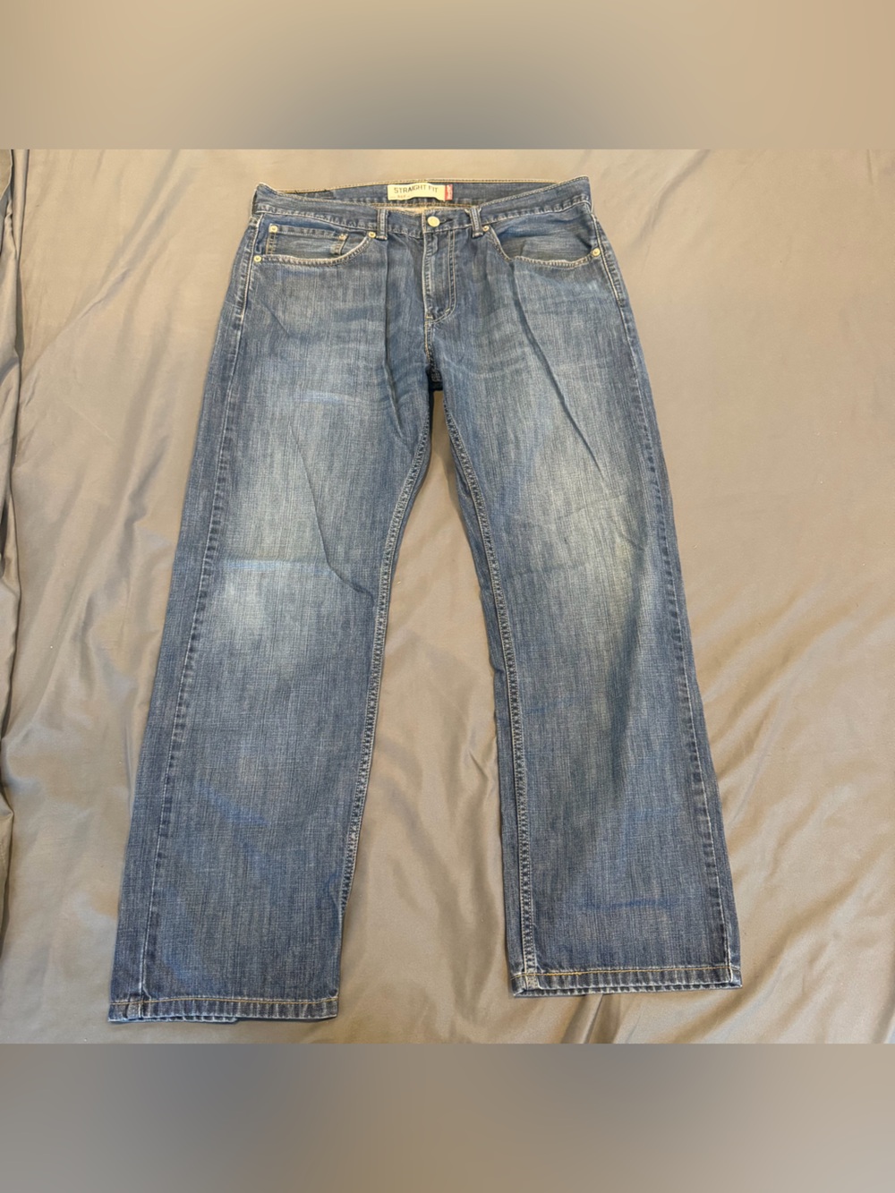 vintage Levi's 505 Straight Leg Jeans Men's 34x30 Blue denim fade Y2K